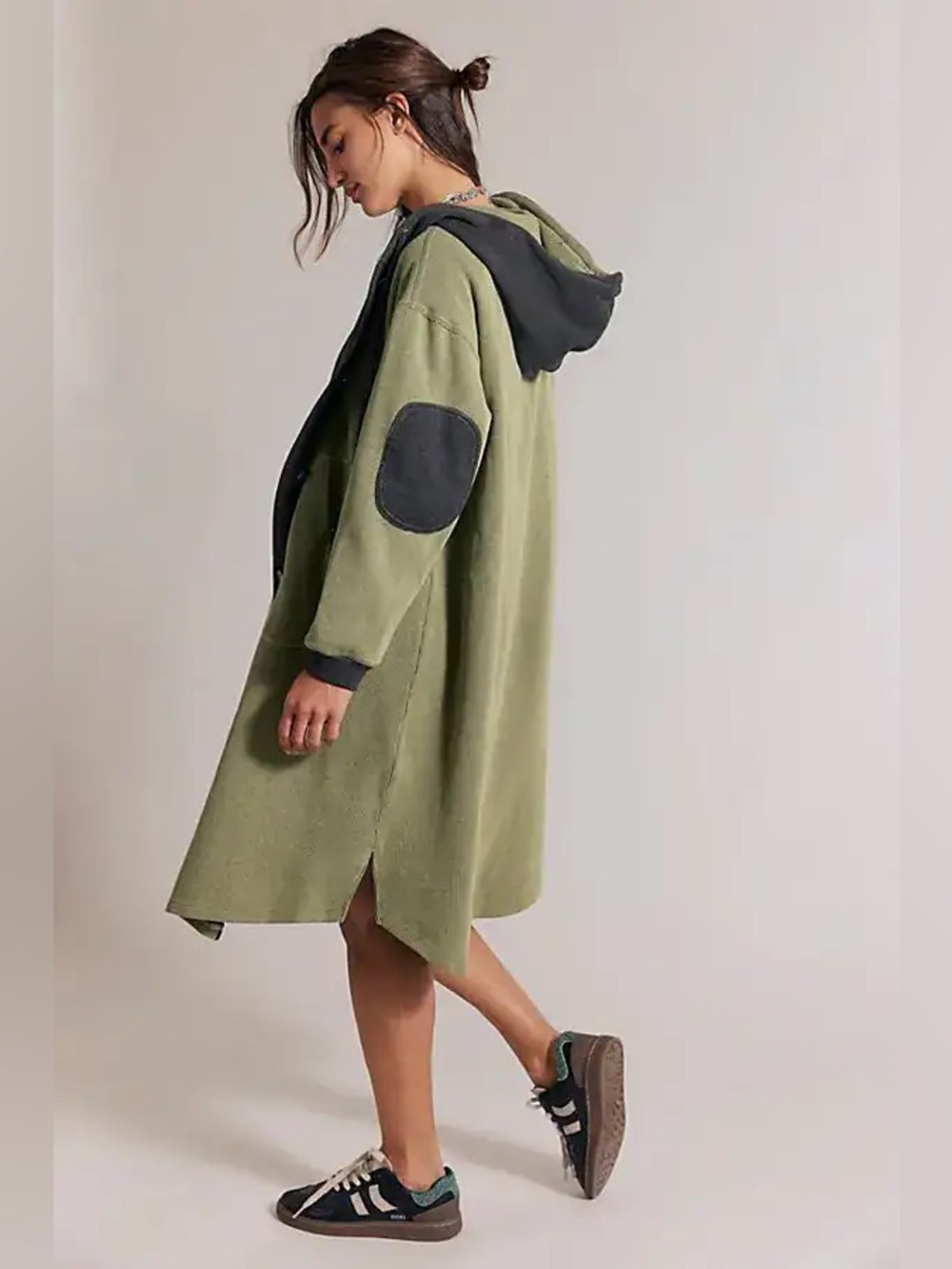 NWT FREE PEOPLE Tomorrows Sweatshirt Cardigan | Washed Sage MSRP $168 Oversized